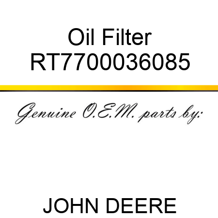 Oil Filter RT7700036085