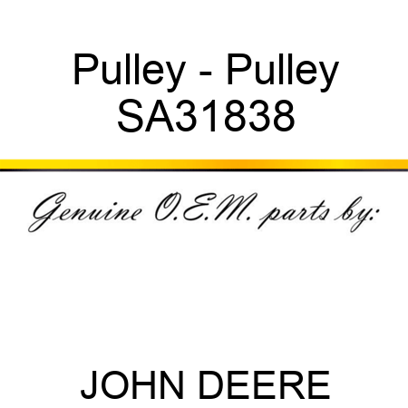 Pulley - Pulley SA31838