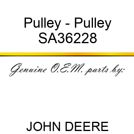 Pulley - Pulley SA36228