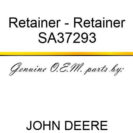 Retainer - Retainer SA37293