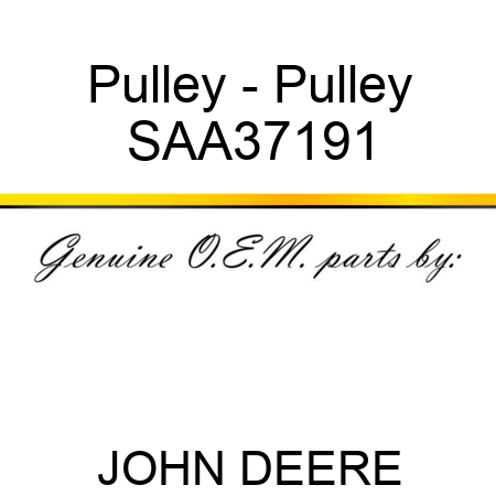 Pulley - Pulley SAA37191
