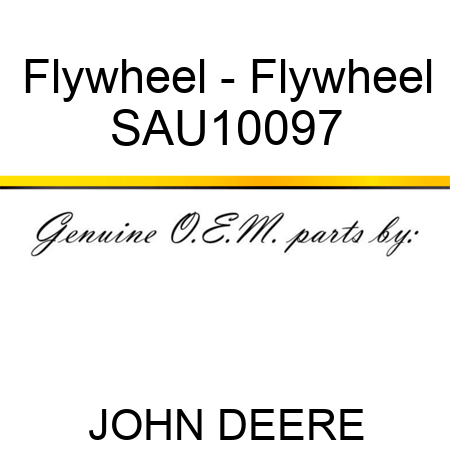 Flywheel - Flywheel SAU10097