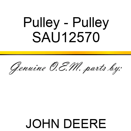 Pulley - Pulley SAU12570