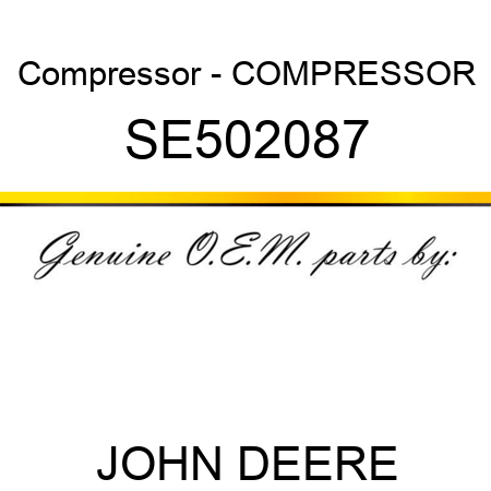 Compressor - COMPRESSOR SE502087