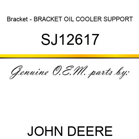 Bracket - BRACKET, OIL COOLER SUPPORT SJ12617