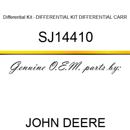 Differential Kit - DIFFERENTIAL KIT, DIFFERENTIAL CARR SJ14410