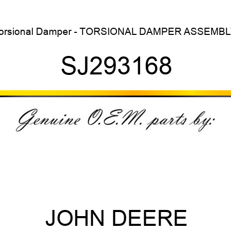 Torsional Damper - TORSIONAL DAMPER, ASSEMBLY SJ293168