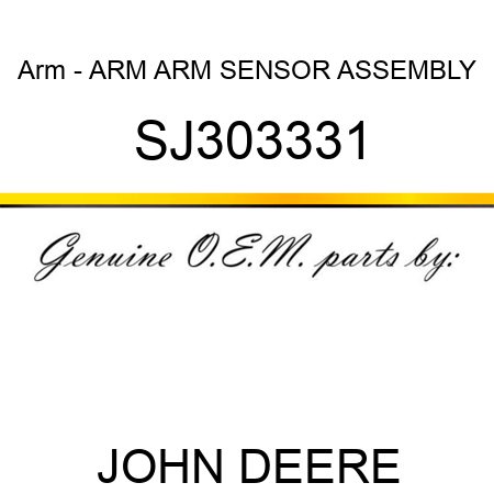 Arm - ARM, ARM, SENSOR ASSEMBLY SJ303331