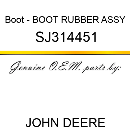 Boot - BOOT, RUBBER ASSY SJ314451
