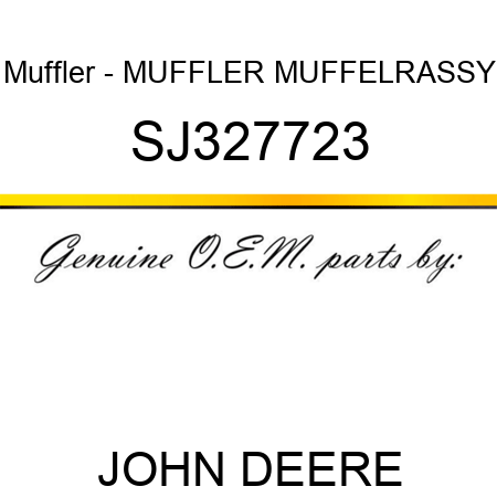 Muffler - MUFFLER, MUFFELR,ASSY SJ327723