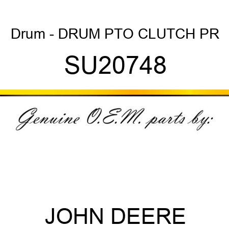 Drum - DRUM, PTO CLUTCH, PR SU20748