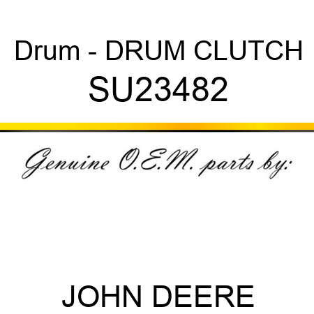 Drum - DRUM, CLUTCH SU23482