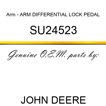 Arm - ARM, DIFFERENTIAL LOCK PEDAL SU24523