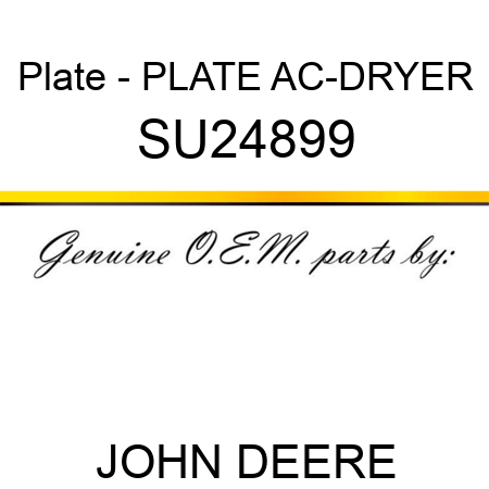 Plate - PLATE, AC-DRYER SU24899