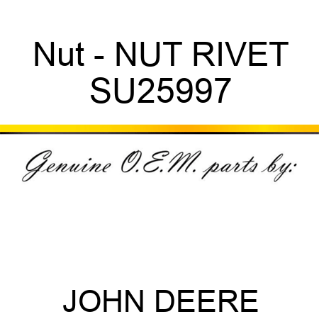 Nut - NUT, RIVET SU25997