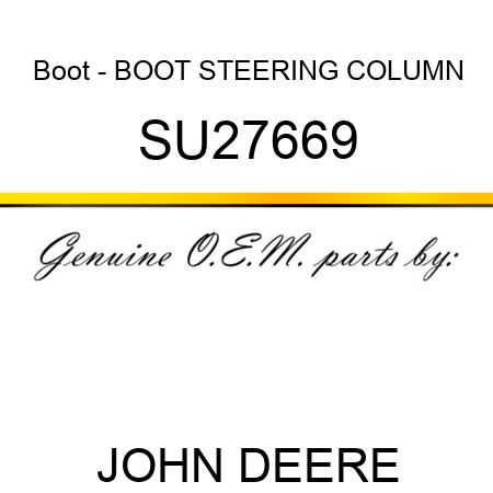 Boot - BOOT, STEERING COLUMN SU27669