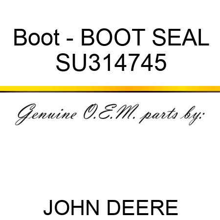 Boot - BOOT, SEAL SU314745