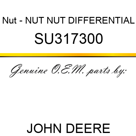 Nut - NUT, NUT, DIFFERENTIAL SU317300