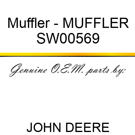 Muffler - MUFFLER SW00569