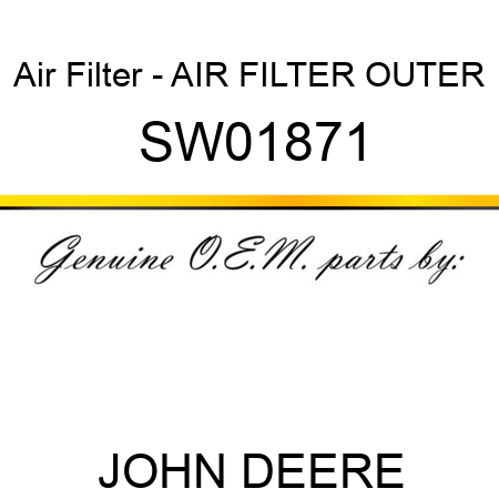 Air Filter - AIR FILTER, OUTER SW01871