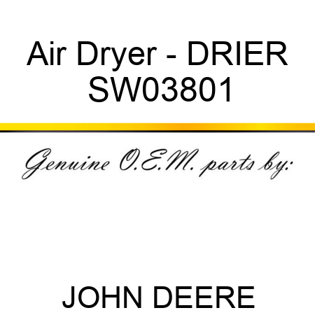 Air Dryer - DRIER SW03801