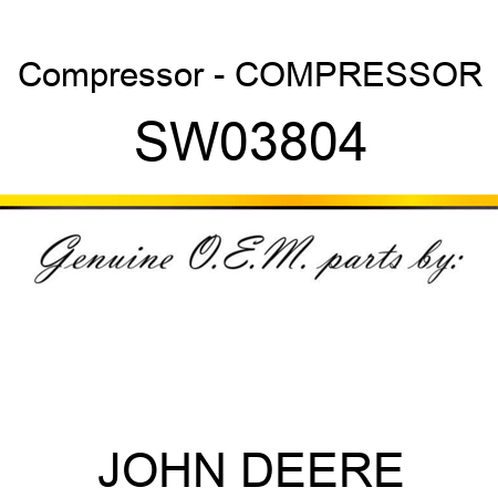 Compressor - COMPRESSOR SW03804