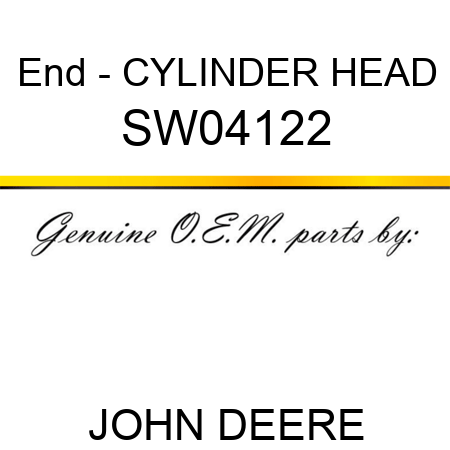 End - CYLINDER HEAD SW04122