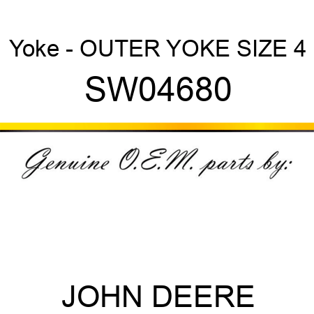 Yoke - OUTER YOKE, SIZE 4 SW04680
