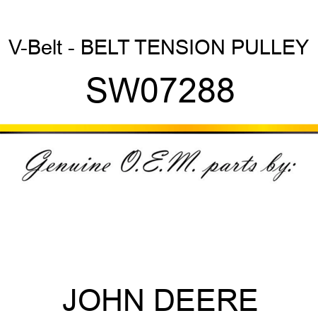 V-Belt - BELT, TENSION PULLEY SW07288