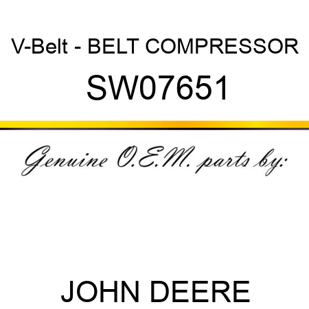 V-Belt - BELT, COMPRESSOR SW07651