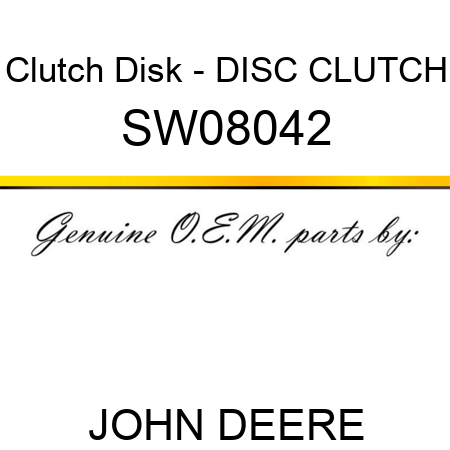 Clutch Disk - DISC, CLUTCH SW08042