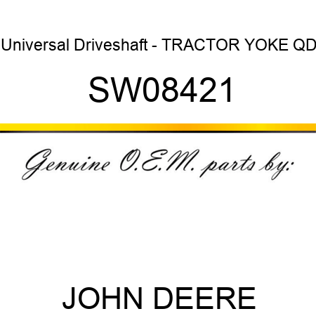 Universal Driveshaft - TRACTOR YOKE, QD SW08421