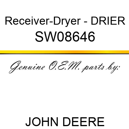 Receiver-Dryer - DRIER SW08646