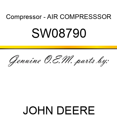 Compressor - AIR COMPRESSSOR SW08790