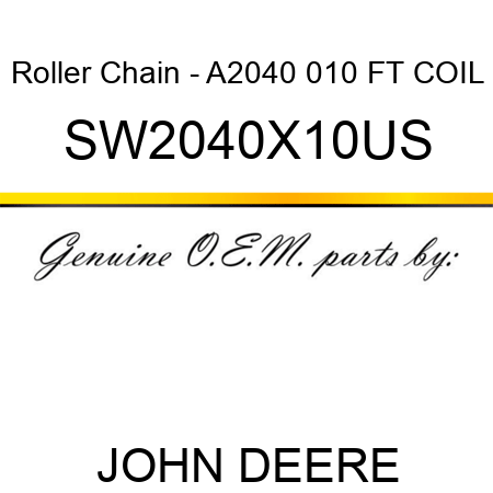 Roller Chain - A2040 010 FT COIL SW2040X10US