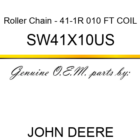 Roller Chain - 41-1R 010 FT COIL SW41X10US