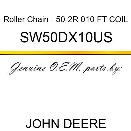 Roller Chain - 50-2R 010 FT COIL SW50DX10US
