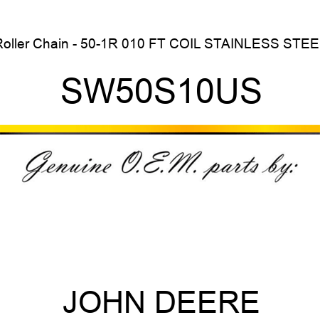 Roller Chain - 50-1R 010 FT COIL STAINLESS STEEL SW50S10US