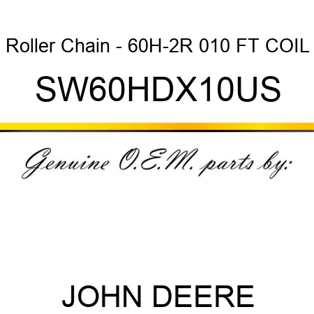 Roller Chain - 60H-2R 010 FT COIL SW60HDX10US