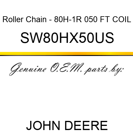 Roller Chain - 80H-1R 050 FT COIL SW80HX50US