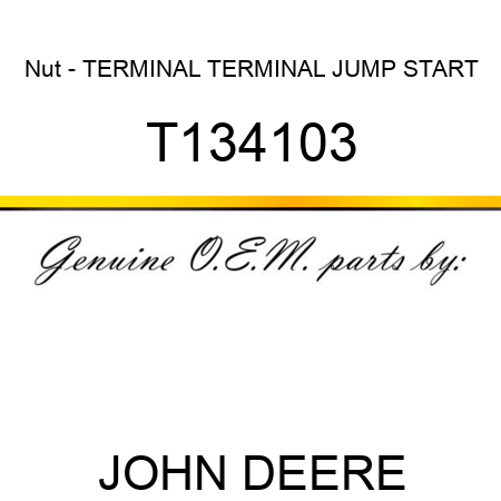 Nut - TERMINAL TERMINAL, JUMP START T134103