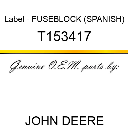 Label - FUSEBLOCK (SPANISH) T153417