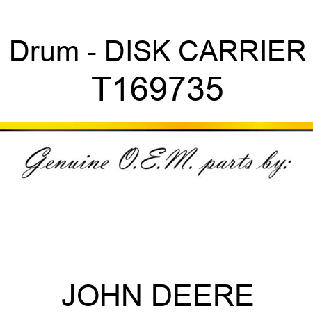Drum - DISK CARRIER T169735