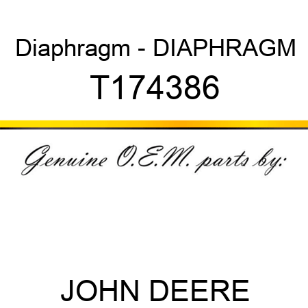 Diaphragm - DIAPHRAGM T174386