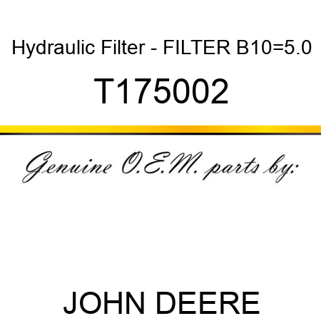 Hydraulic Filter - FILTER B10=5.0 T175002