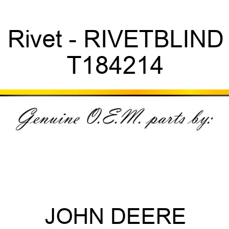 Rivet - RIVET,BLIND T184214