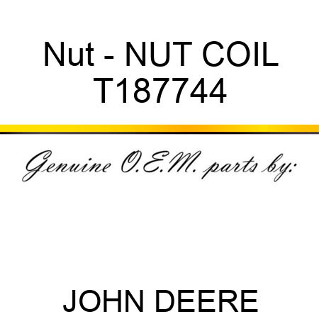 Nut - NUT, COIL T187744
