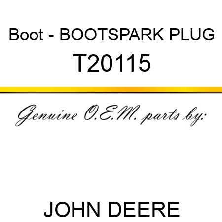 Boot - BOOT,SPARK PLUG T20115