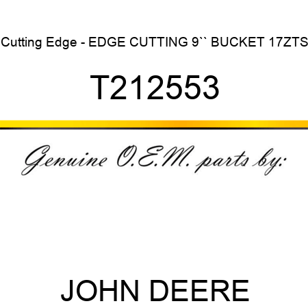 Cutting Edge - EDGE, CUTTING, 9`` BUCKET 17ZTS T212553