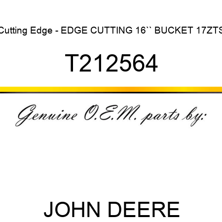 Cutting Edge - EDGE, CUTTING, 16`` BUCKET 17ZTS T212564